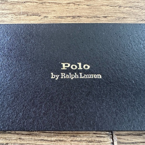 New Polo By Ralph Lauren Wide Brown Leather Belt Solid Brass Buckle XXS - Picture 6 of 11